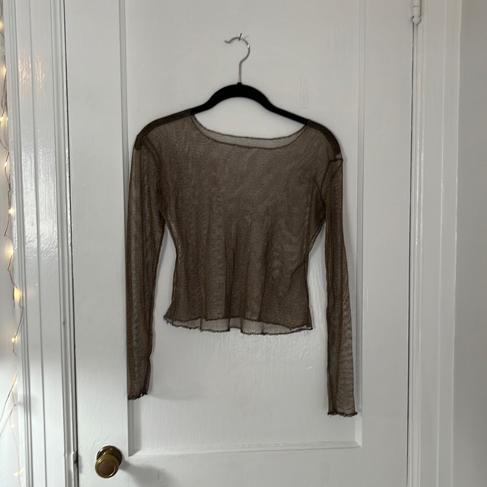 Brown mesh Shirt